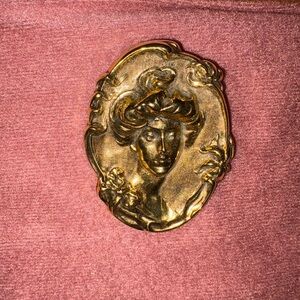Unique Vintage Gold Brooch